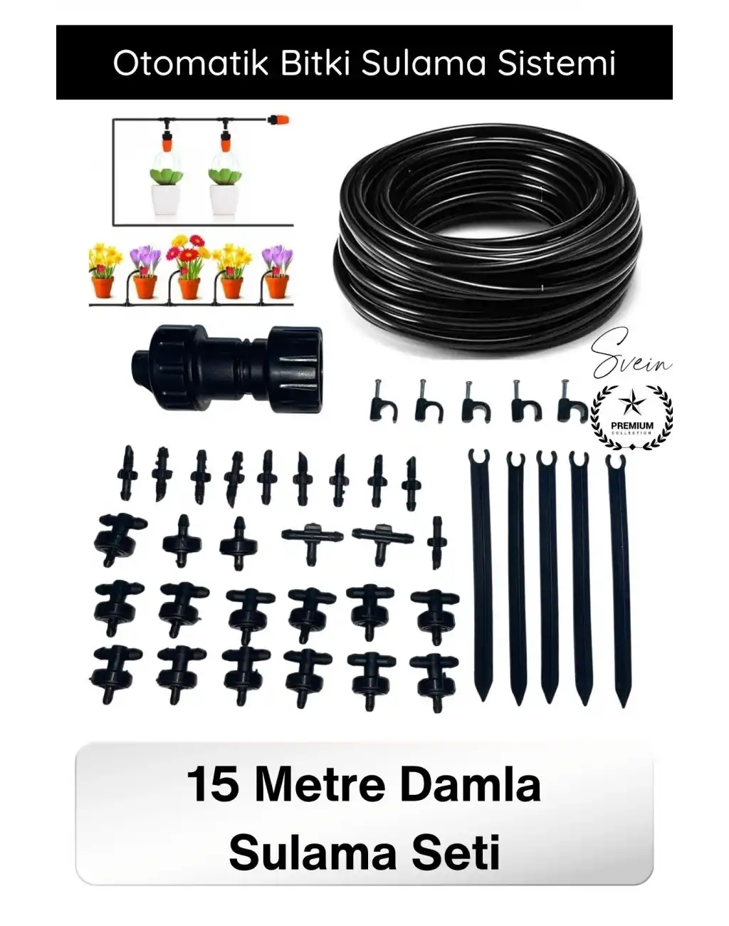 #Sulama 15 Metre Damla Sulama Seti Otomatik Bitki Sulama Sistemi Bahçe ve Balkon İçin Su Tasarruflu Geniş Yayılım Dayanıklı Uzun Ömürlü Düzenli Dengeli Akış Saksı Hobi Kolay Kurulum 15 M Hortum