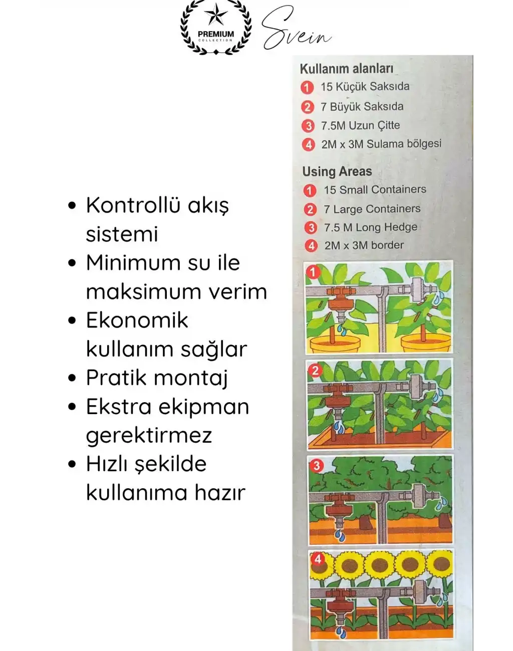 #Sulama 15 Metre Damla Sulama Seti Otomatik Bitki Sulama Sistemi Bahçe ve Balkon İçin Su Tasarruflu Geniş Yayılım Dayanıklı Uzun Ömürlü Düzenli Dengeli Akış Saksı Hobi Kolay Kurulum 15 M Hortum