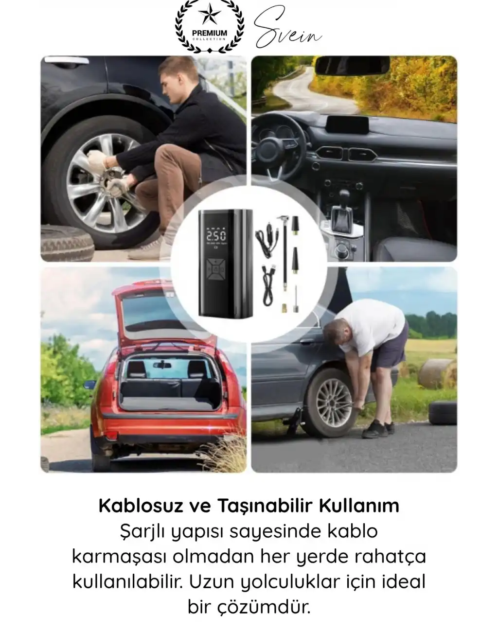 #HavaKompresör Dual Mod 150 PSI Led Powerbank Dijital Ekranlı Şarjlı Taşınabilir Araç Hava Kompresörü Lastik Şişirme Kablosuz Güçlü Basınç Ölçer Otomatik Kapanma Acil Durum Pompası Çok Amaçlı