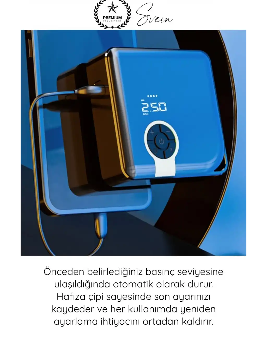 #Kompresör Taşınabilir Şarjlı Powerbank Hava Kompresörü Dijital Ekranlı Kablosuz Lastik Şişirme Otomatik Durma Akıllı Hafıza 4000mAh Basınç Ölçer Araç Motosiklet Bisiklet Top Pompası