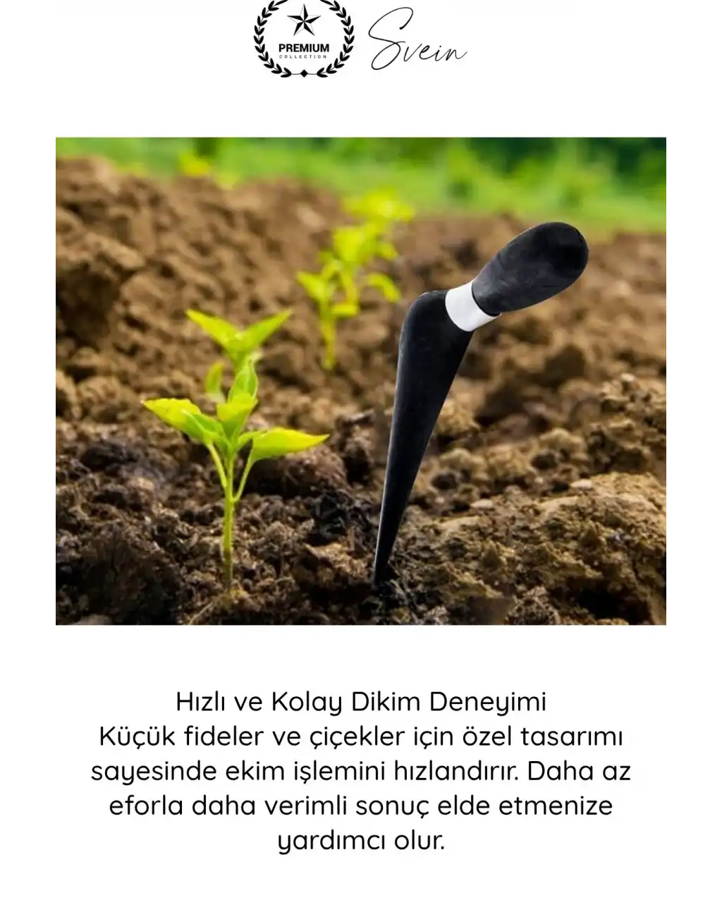 #Fide Küçük Bahçe Bitki Çiçek Tohum Ekim Manuel Fide Dikme Aparatı Siyah Saplı Dayanıklı Toprak Delici Bahçe El Aleti Pratik Dikim Aracı Fidan Yer Açıcı Hobi Bahçe Ekim Ekipmanı