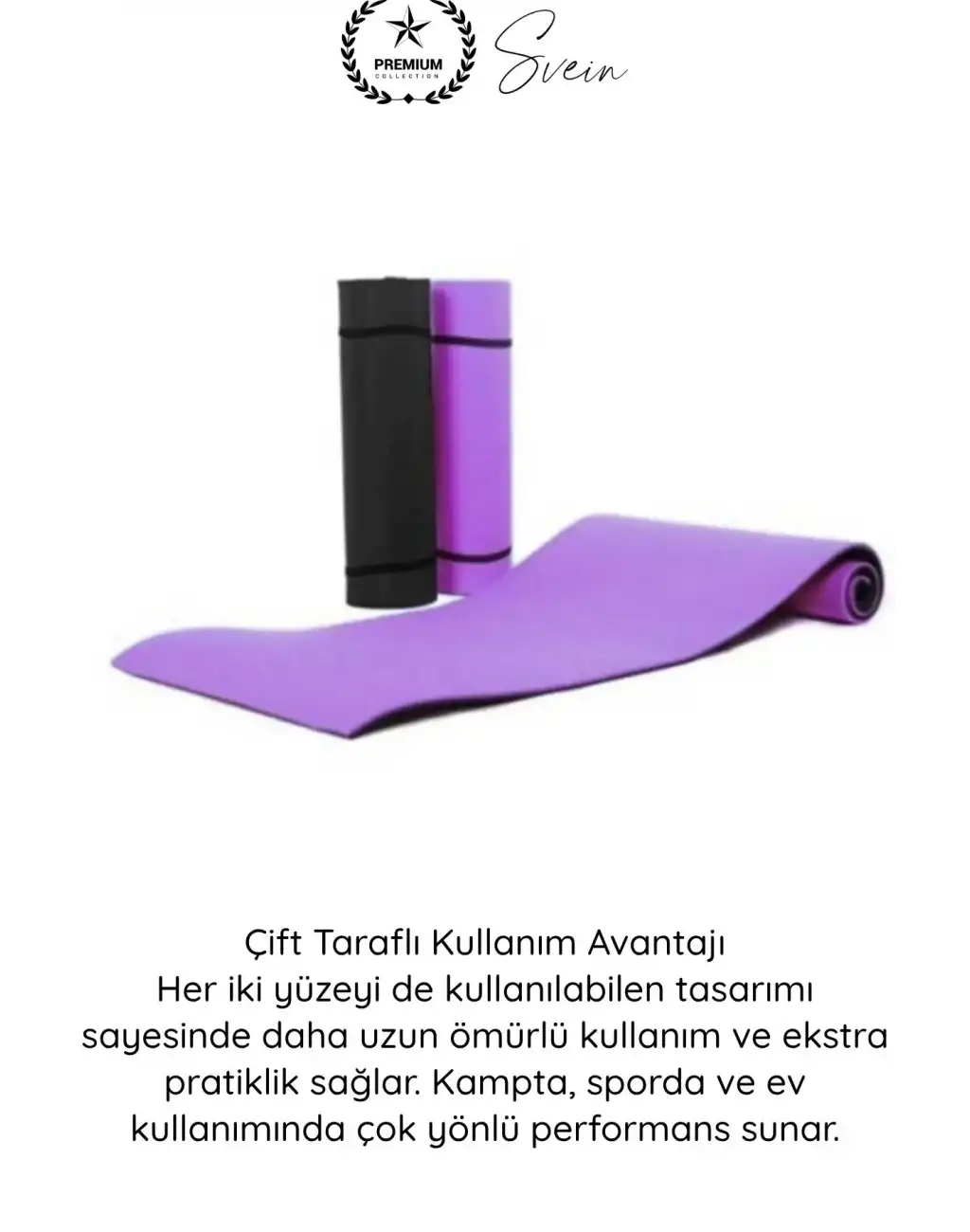 #Mat Taşıma Askılı Su Geçirmez Çift Taraflı Kaymaz Kamp Minderi 6.5mm Lila Çadır Uyku Matı Pilates Yoga Fitness Egzersiz Matı Antibakteriyel Katlanabilir Hafif Outdoor Spor Yer Minderi