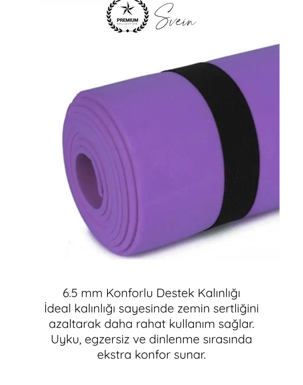 #Mat Taşıma Askılı Su Geçirmez Çift Taraflı Kaymaz Kamp Minderi 6.5mm Lila Çadır Uyku Matı Pilates Yoga Fitness Egzersiz Matı Antibakteriyel Katlanabilir Hafif Outdoor Spor Yer Minderi