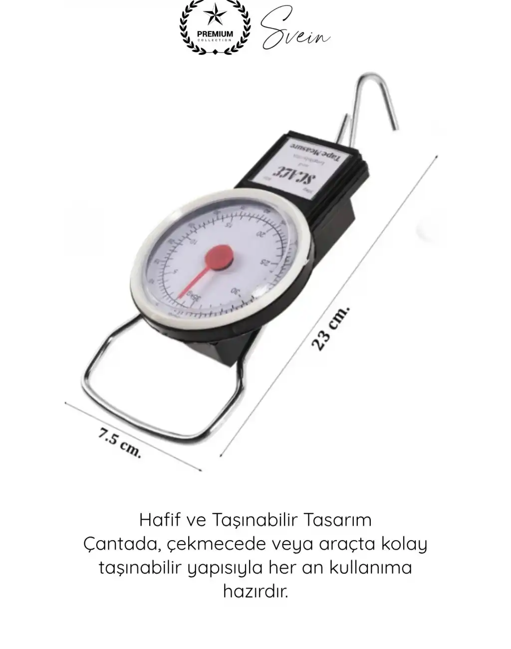 #Tartı Hassas Kancalı Valiz Kantarı Pazar Tartısı 35 Kg Yaylı İbreli El Tartısı Metreli Mekanik Bagaj Terazisi Paslanmaz Kancalı Taşınabilir Ağırlık Ölçer Kamp Balıkçı Seyahat Ölçüm Aparatı