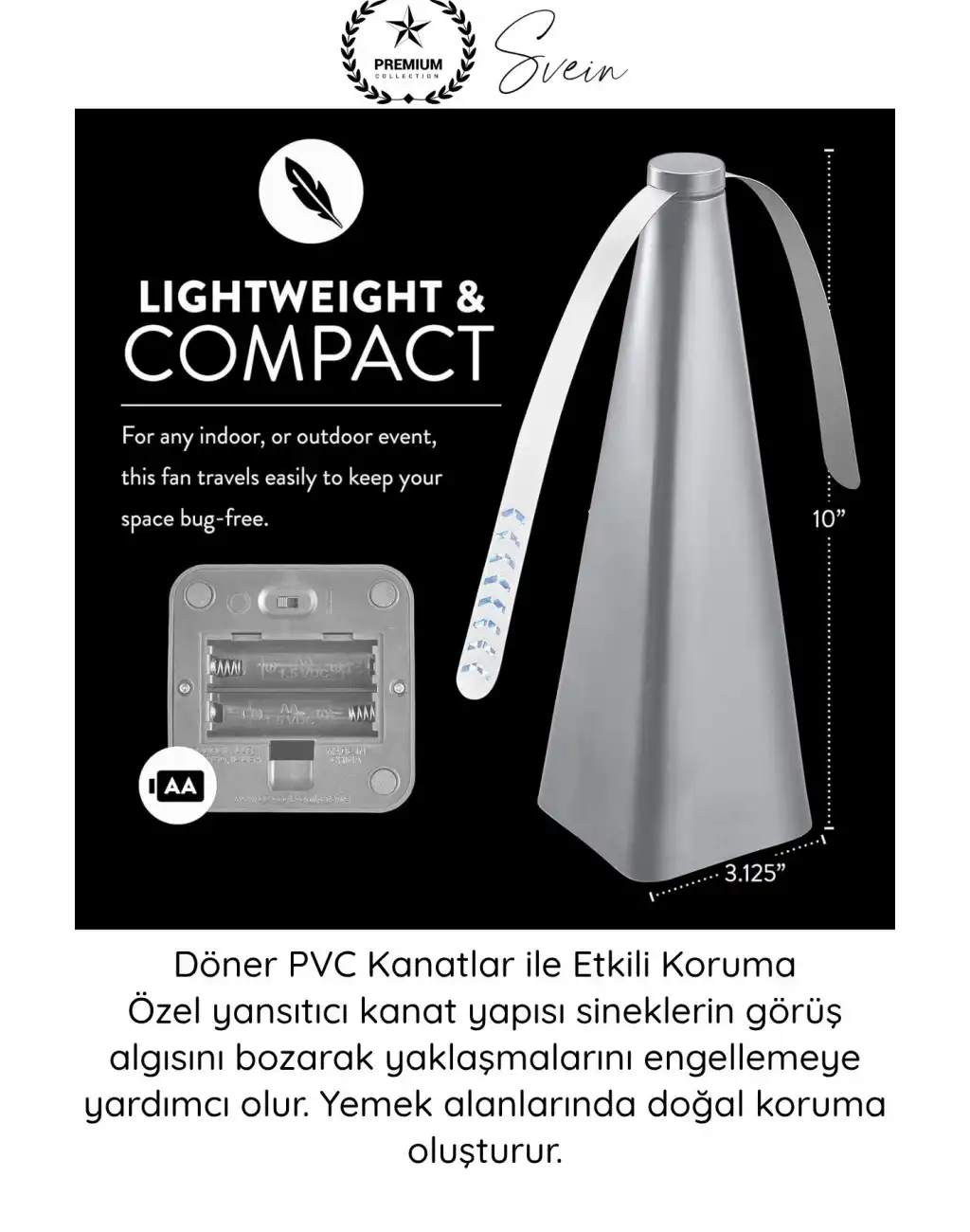#SinekKovucu Piramit Gövde PVC Kanat Pervane Masa Üstü Taşınabilir Pilli Sinek Kovucu Makine Siyah Sessiz Fly Fan Kimyasal İçermeyen Böcek Uzaklaştırıcı Balkon Bahçe Kamp Yemek Masası Koruyucu