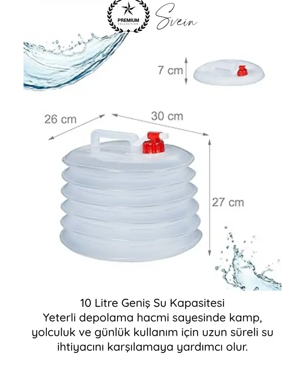 #Bidon Kamp Karavan Piknik Dağcılık Katlanır Su Bidonu 10 Litre Musluklu Akordiyon Su Deposu BPA Free Taşınabilir Su Tankı Araç Bagajı Outdoor Acil Durum Kamping Su Saklama Taşıma Bidonu