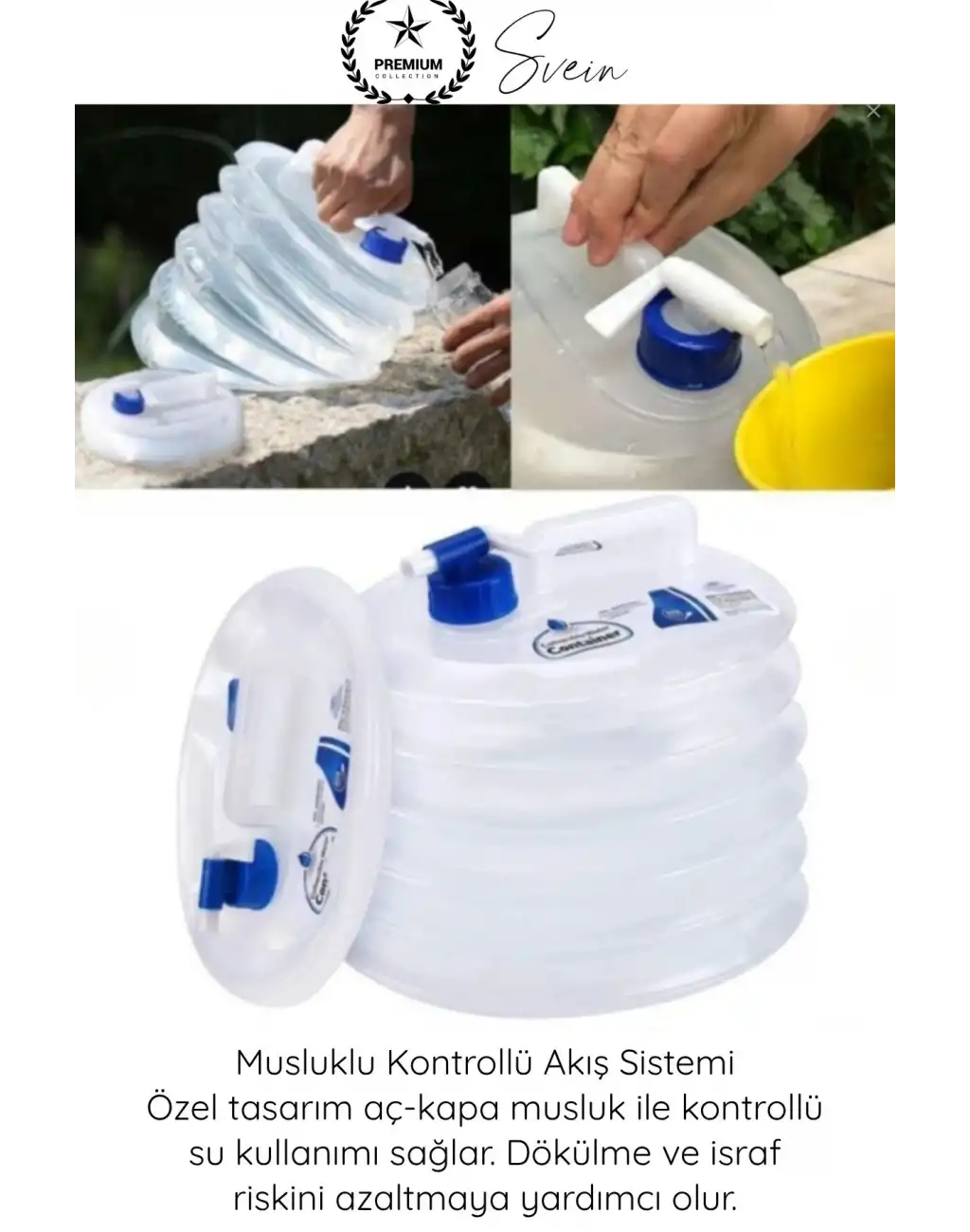 #Bidon Kamp Karavan Piknik Dağcılık Katlanır Su Bidonu 10 Litre Musluklu Akordiyon Su Deposu BPA Free Taşınabilir Su Tankı Araç Bagajı Outdoor Acil Durum Kamping Su Saklama Taşıma Bidonu
