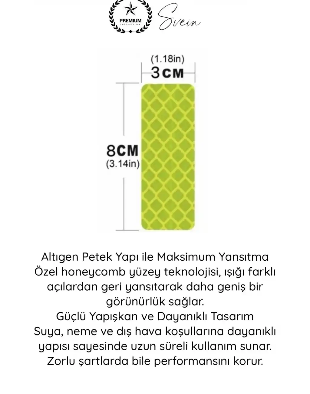 #Reflektör Reflektör Honeycomb Reflektif Güvenlik Bandı Altıgen Petek Dokulu 10 Adet Sticker Seti Yansıtıcı Bant Araç Motosiklet Bisiklet Kask Gece Görünürlük Su Geçirmez Yapışkanlı Uyarı Etiketi
