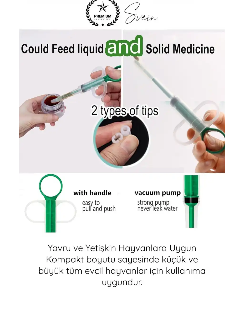 #EvcilHayvan Petshop Kedi Köpek Tablet Şırınga Hap Yutturma Aparatı Evcil Hayvan İlaç Verme Enjektörü Ergonomik Sıvı Tablet Uyumlu Yavru Yetişkin Kullanım Veteriner Yardımcı Bakım Aleti