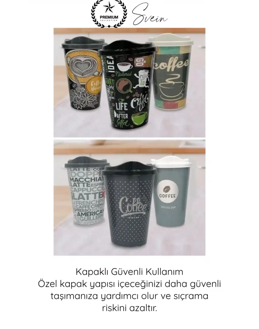 #Bardak Renkli Desenli Kapaklı Plastik Çay Kahve Bardağı 2’li Set 500 ML Taşınabilir İçecek Kupası Sızdırmaz Hafif Dayanıklı Soğuk Sıcak İçecek Ofis Araba Kamp Günlük Kullanım Mug Eğlenceli
