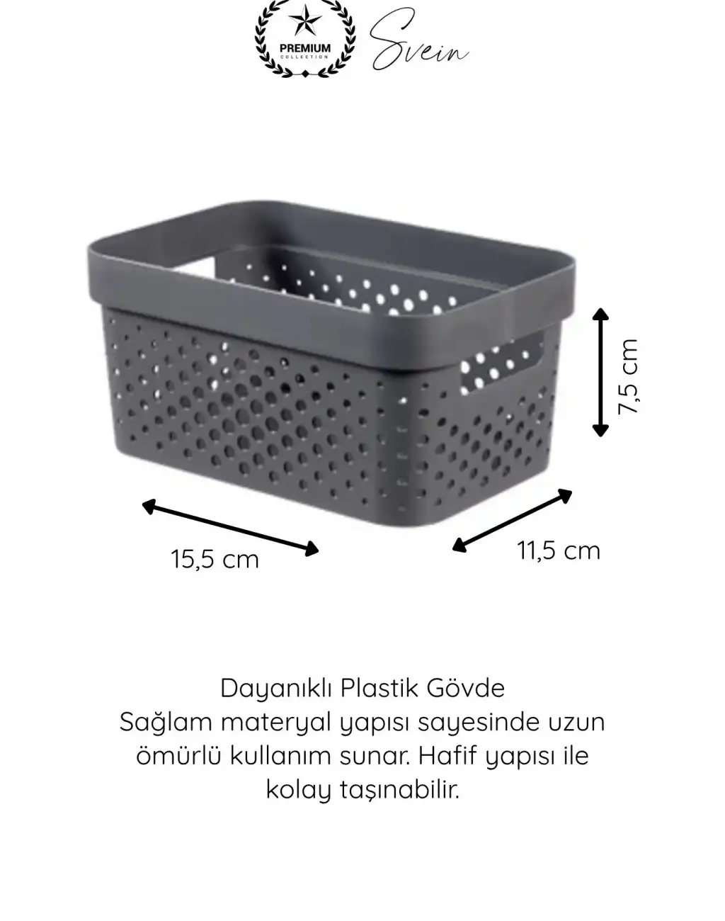 #Sepet 1.25 LT Plastik Organizer Sepet 2’li Set Çok Amaçlı Düzenleyici Saklama Kutusu Dolap İçi Mutfak Banyo Ofis Masaüstü Raf Organizeri Dayanıklı Pratik Taşınabilir Depolama Sepeti