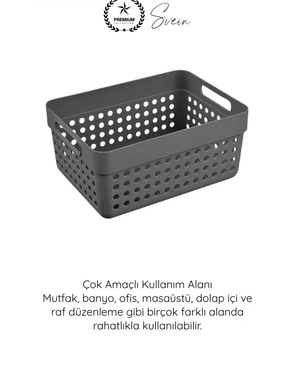 #Sepet 1.25 LT Plastik Organizer Sepet 2’li Set Çok Amaçlı Düzenleyici Saklama Kutusu Dolap İçi Mutfak Banyo Ofis Masaüstü Raf Organizeri Dayanıklı Pratik Taşınabilir Depolama Sepeti