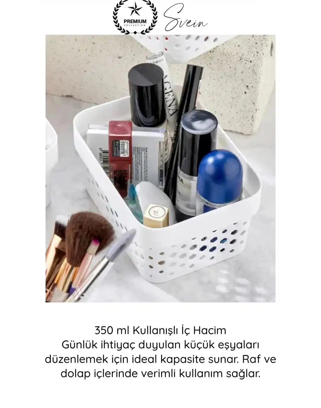 #Organizer 350 ML Plastik Organizer Sepet 3’lü Set Çok Amaçlı Düzenleyici Saklama Kutusu Dolap İçi Mutfak Banyo Masaüstü Çekmece Raf Organizeri Dayanıklı Kompakt Depolama Sepeti