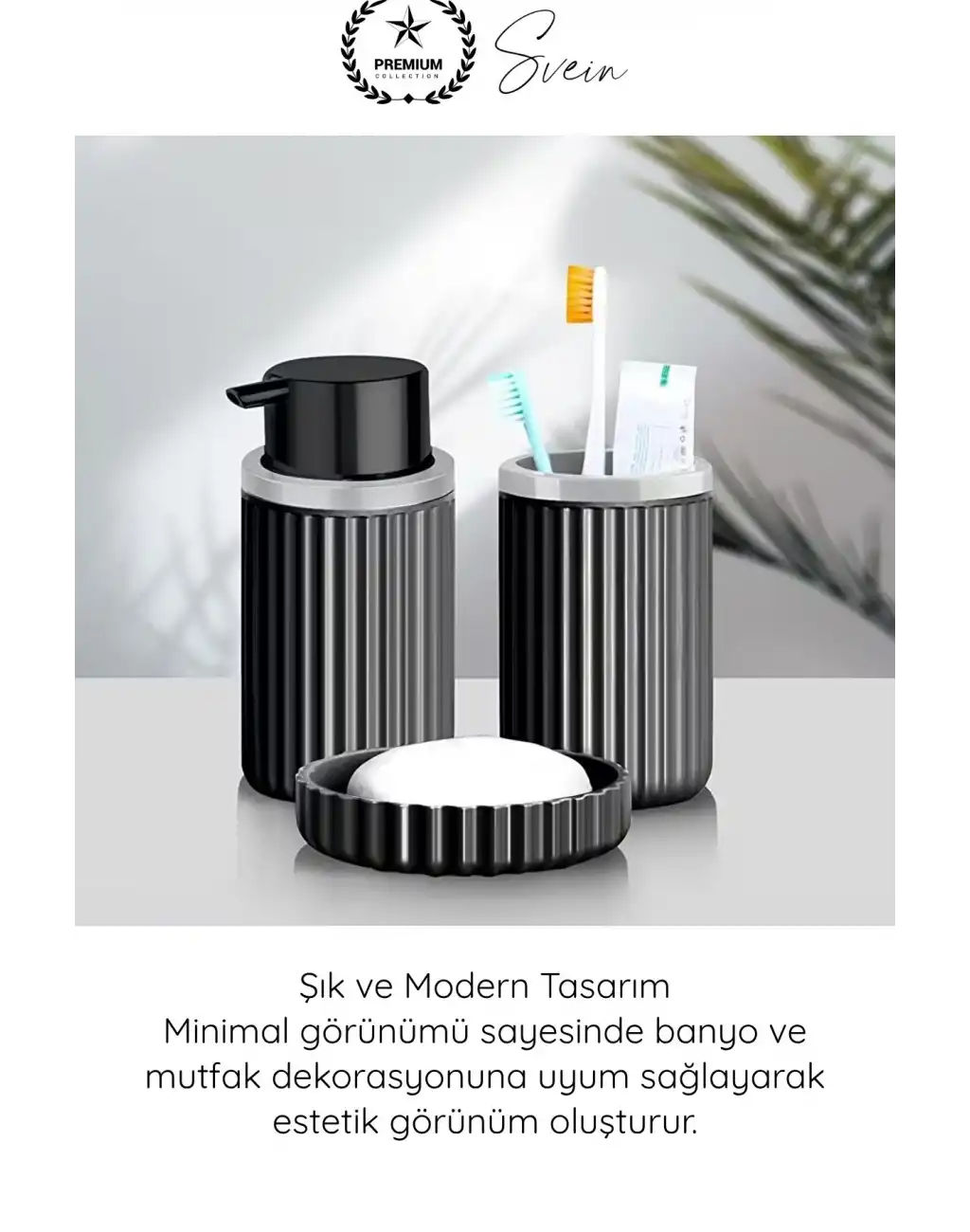 #Sabunluk Plastik Banyo Seti 3’lü Diş Fırçalık Sıvı Sabunluk Katı Sabunluk Modern Düzenleyici Şık Dayanıklı Pompalı Banyo Aksesuarı Mutfak Kullanımına Uygun Dekoratif Organizer Set