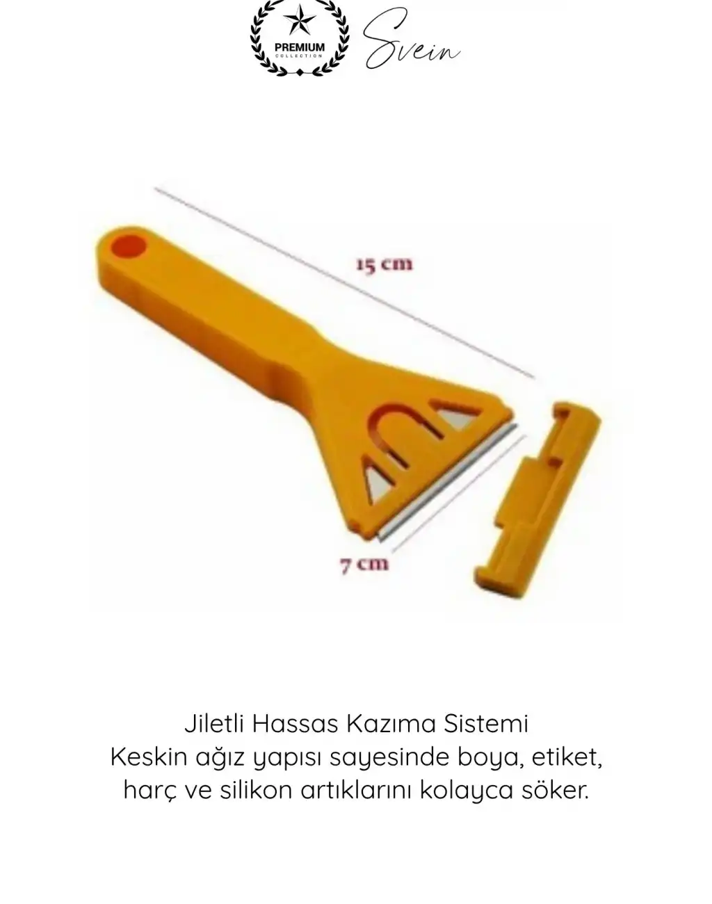 #Kazıyıcı Profesyonel Boya Kazıyıcı Spatula Cam Kazıma Aparatı Yüzey Temizleme Bıçağı Paslanmaz Çelik Jiletli Etiket Harç Silikon Sökücü Ergonomik Saplı Endüstriyel Temizlik Aleti 1 Adet