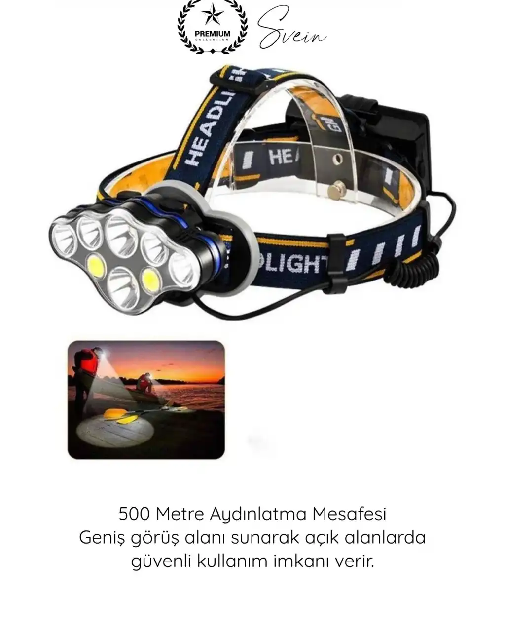 #KafaLambası USB Şarjlı Kafa Lambası 8 LED 8 Modlu 6000 Lümen Su Geçirmez Profesyonel Kafa Feneri COB T6 XPE Sensörsüz Kamp Balıkçılık Avcılık Koşu Tamir Outdoor Işıldak