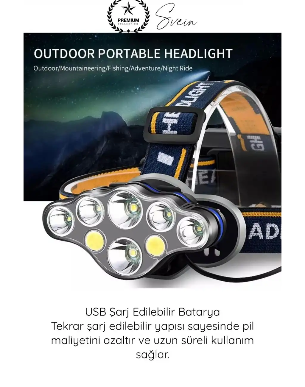 #KafaLambası USB Şarjlı Kafa Lambası 8 LED 8 Modlu 6000 Lümen Su Geçirmez Profesyonel Kafa Feneri COB T6 XPE Sensörsüz Kamp Balıkçılık Avcılık Koşu Tamir Outdoor Işıldak