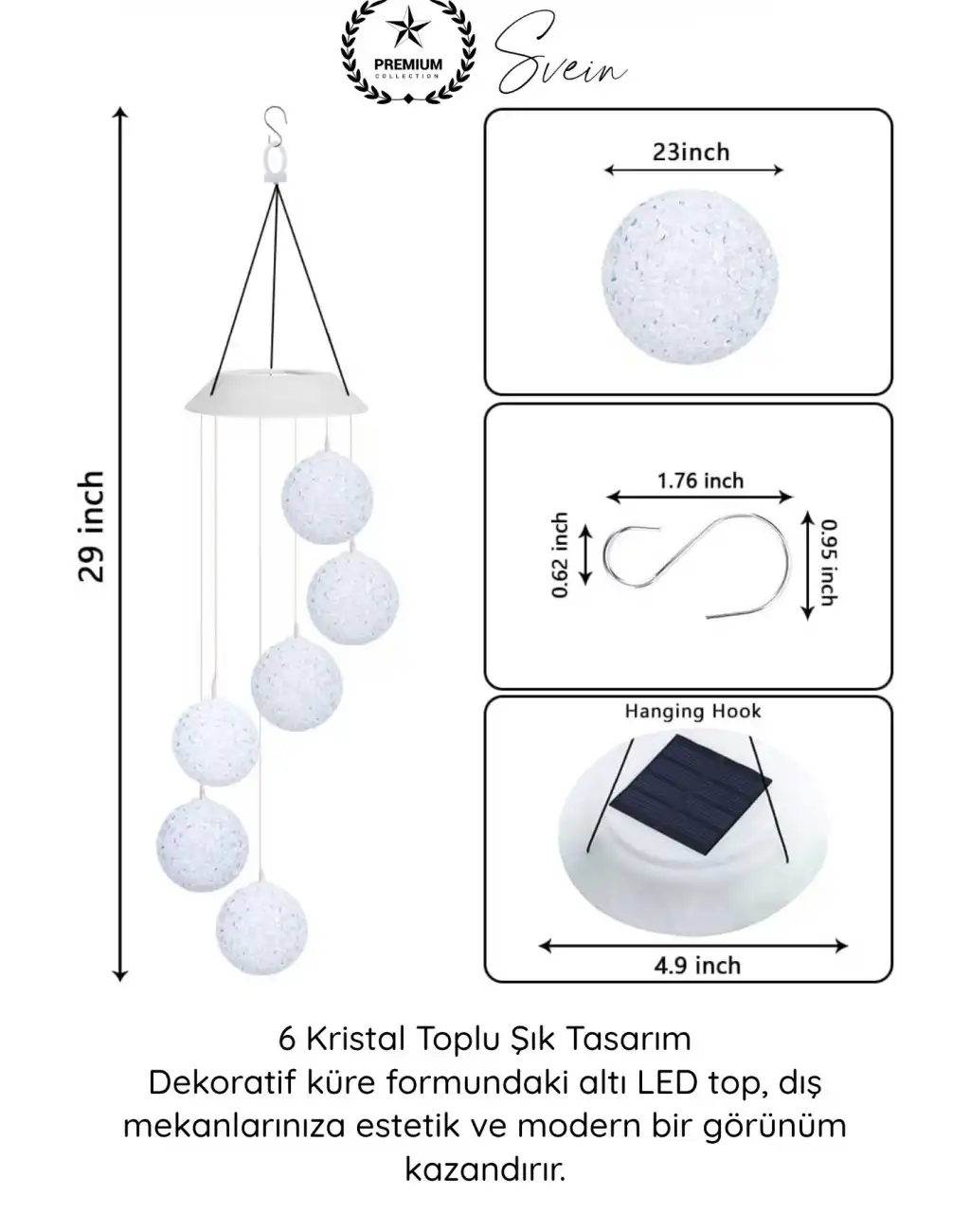 #SolarLed Solar Bahçe Dekoru 6 Toplu LED Peyzaj Aydınlatma Renkli Işıklı Güneş Enerjili Su Geçirmez Dış Mekan Kazıklı Balkon Teras Çim Yol Dekoratif Lamba IP65