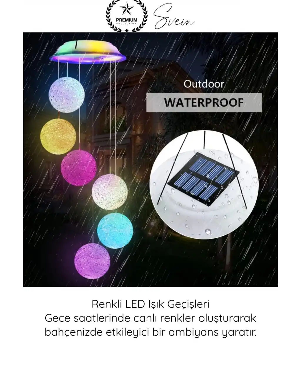 #SolarLed Solar Bahçe Dekoru 6 Toplu LED Peyzaj Aydınlatma Renkli Işıklı Güneş Enerjili Su Geçirmez Dış Mekan Kazıklı Balkon Teras Çim Yol Dekoratif Lamba IP65