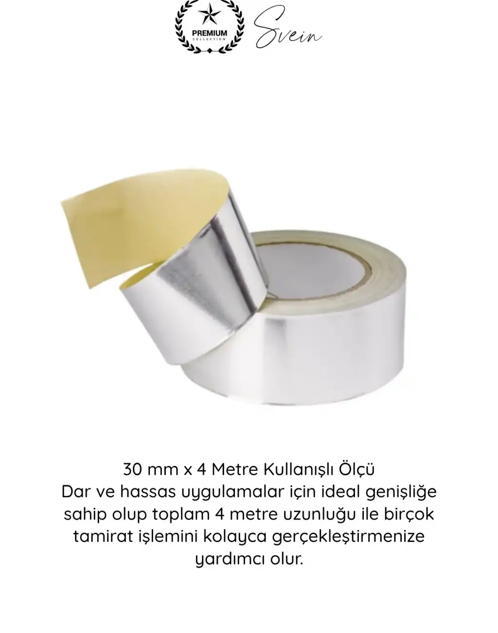 #AlüminyumBant Alüminyum Bant 30 mm x 4 Metre Isıya Dayanıklı Güçlü Yapışkanlı Folyo Tamir Bandı Klima Baca Havalandırma Fırın Boru İzolasyon Onarım Sızdırmazlık Metal Yüzey Tamirat Bandı