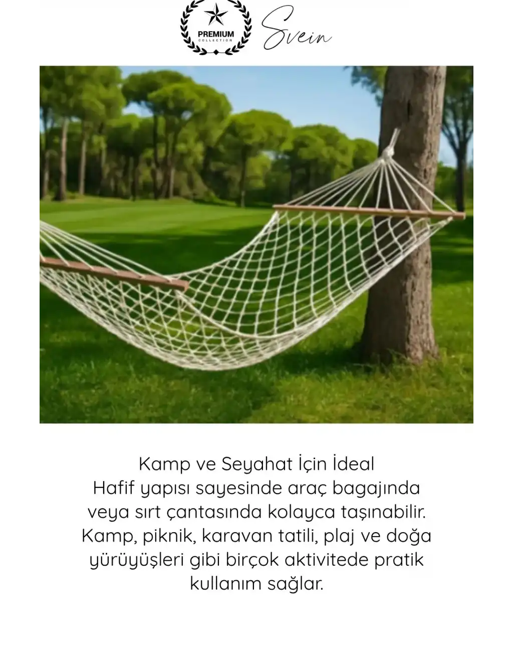 #Hamak Tek Kişilik Bahçe Balkon Kamp Piknik Hamak Ahşap Çıtalı Dayanıklı Örgü Eko İp Taşınabilir Konforlu Salıncak Dinlenme Yatağı Portatif Asma Yatak Outdoor Seyahat Teras Veranda Keyif Ağı