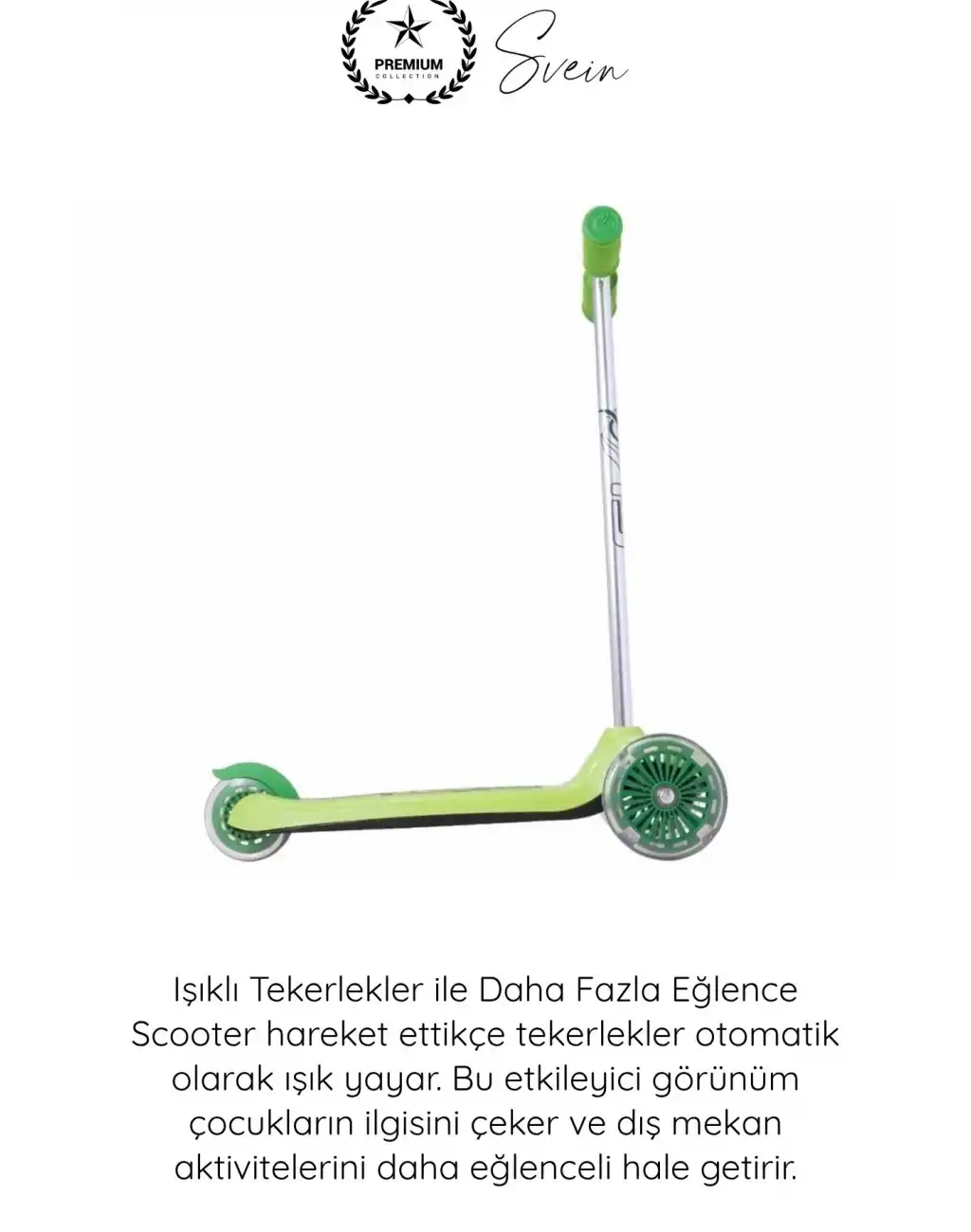 #Scooter 3 Tekerlekli Işıklı Dinozor Scooter Çocuk Frenli Kaydırmaz Tabanlı Denge Geliştirici Twist Direksiyonlu Unisex Oyuncak Yeşil Renkli 2 Yaş Üzeri 20 Kg Taşıma Kapasiteli Eğitici