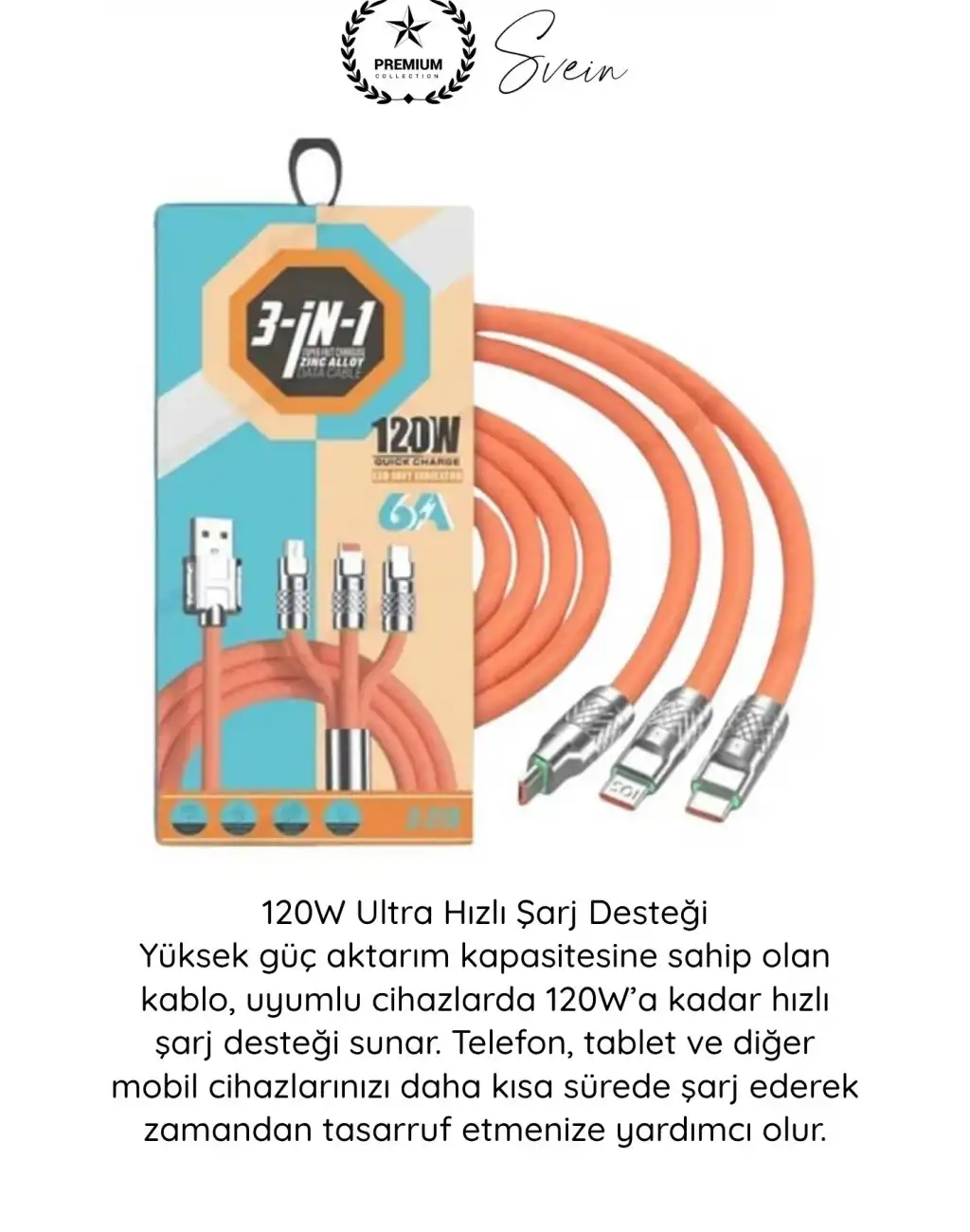 #ŞarjKablosu 3in1 Manyetik Hızlı Şarj Kablosu 120W Type C Lightning Micro USB Çinko Alaşımlı 1.2 Metre Dolaşmaz Data Veri Aktarım Destekli Dayanıklı Telefon Tablet Uyumlu USB Şarj Kablo