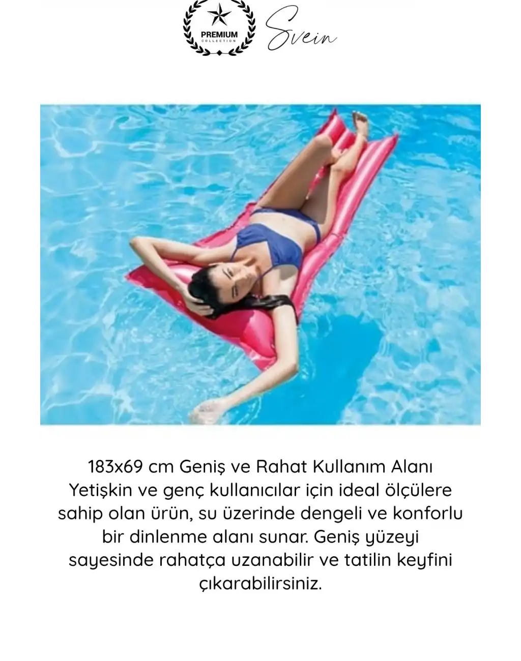 #DenizYatağı Renkli Deniz Yatağı 183x69 cm Şişme Havuz Yatağı Baş Destekli Ayrı Siboplu Vinyl Plaj Yatağı Dayanıklı Taşınabilir Konforlu Yüzme Tatil Deniz Havuz Kullanımı İçin Şezlong Minderi