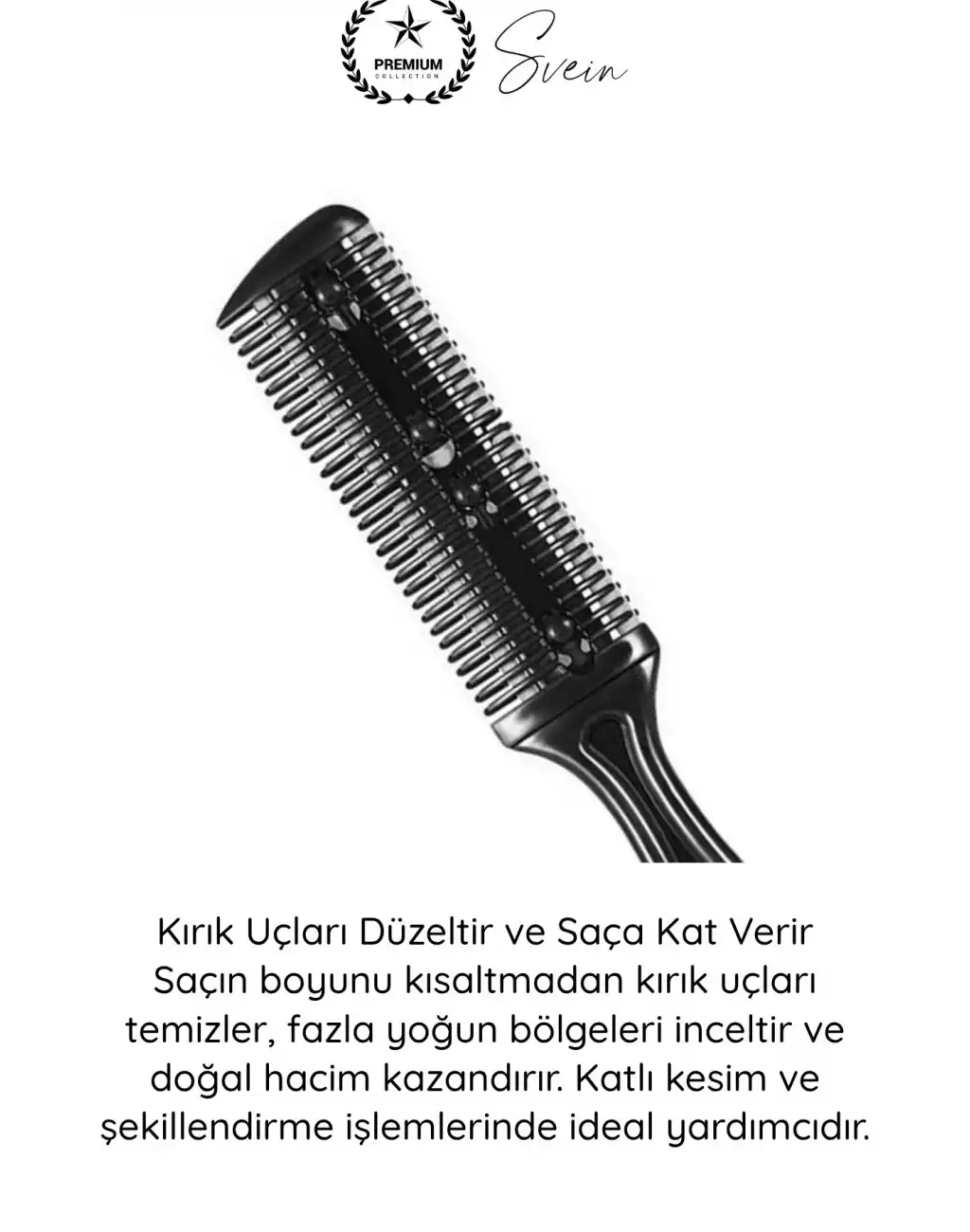 #Tarak 2 Jiletli Saç Sakal İnceltme Tarağı Profesyonel Berber Kuaför Kırık Uç Düzeltme Kat Verme Şekillendirme Seyreltme Kesim Aparatı Çift Taraflı Güvenlik Korumalı Paslanmaz Çelik 18 cm