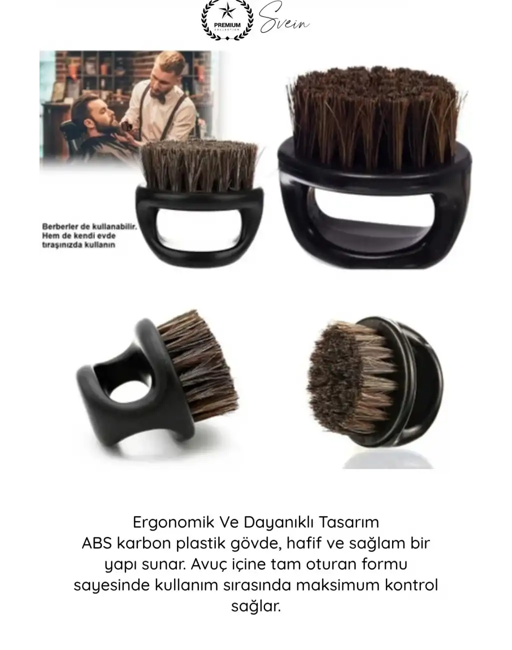 #Fırça Profesyonel berber sakal bakım fırça seti doğal at kılı karbon plastik ergonomik çiftli ense temizleme masaj şekillendirme kompakt dayanıklı kişisel hijyen grooming aksesuar çok fonksiyonlu