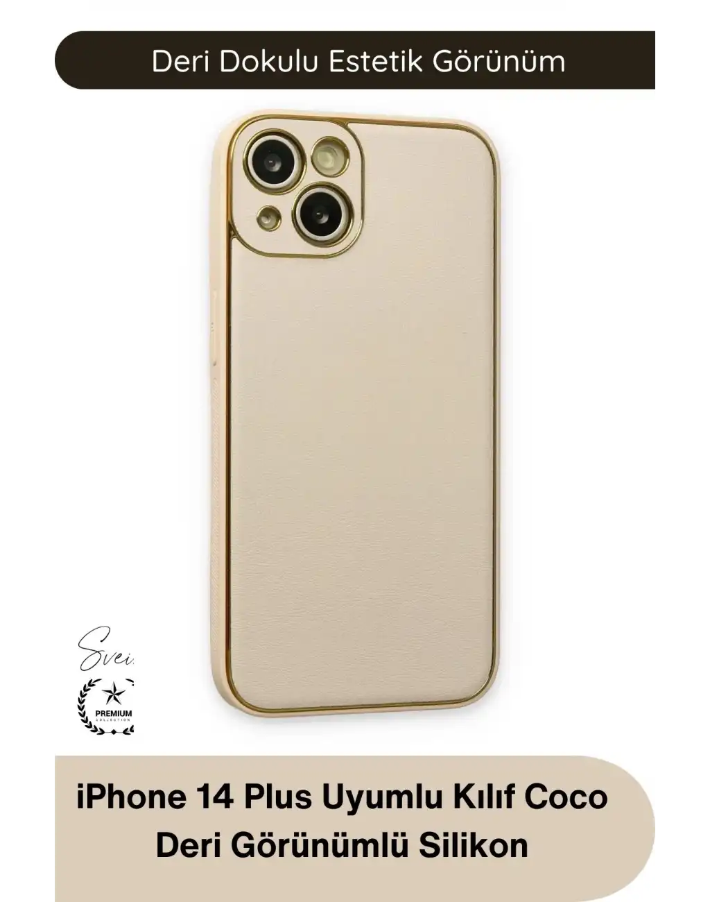 #Kılıf İphone 14 Plus Uyumlu Kılıf Coco Deri Görünümlü Silikon Kapak Darbe Emici Esnek Yumuşak Koruyucu Çizilme Önleyici Kamera Korumalı Şık İnce Kaymaz Premium Telefon Aksesuarı