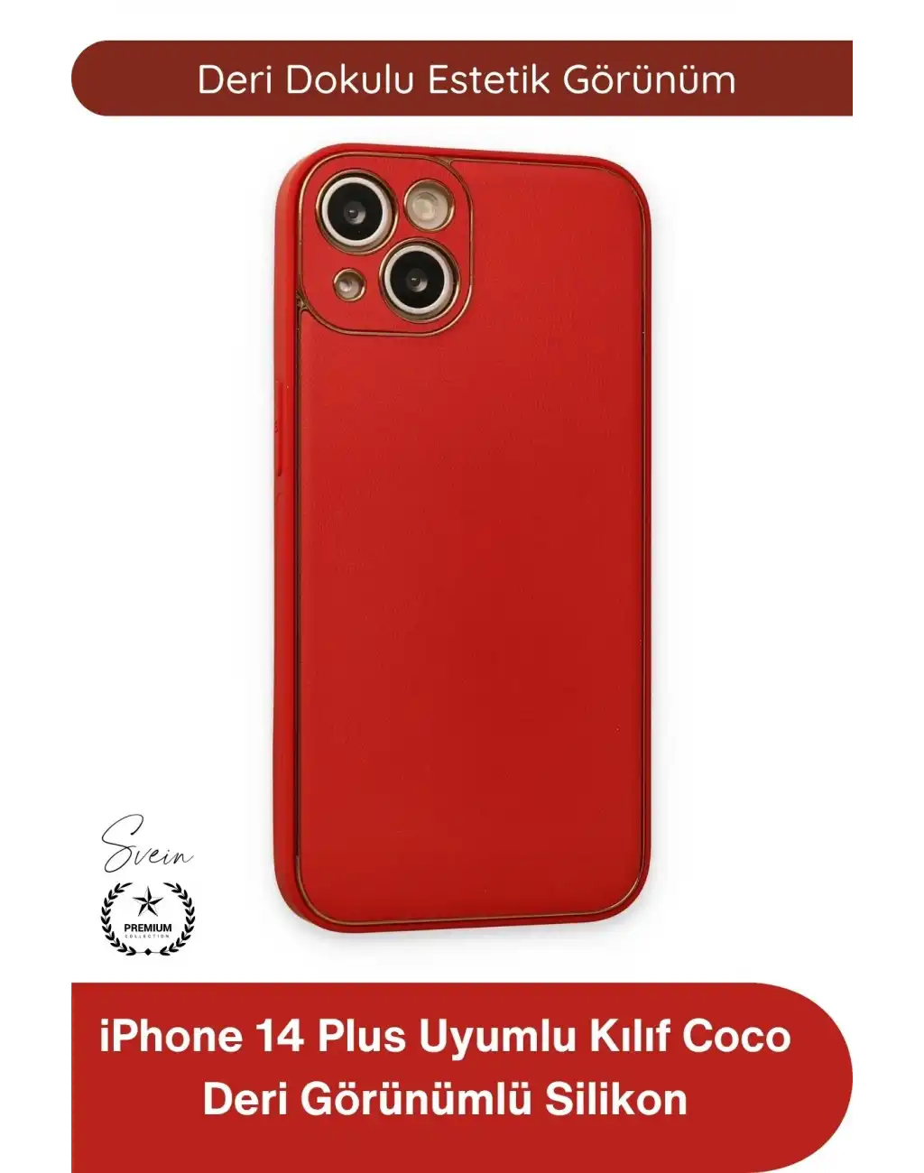 #Kılıf İphone 14 Plus Uyumlu Kılıf Coco Deri Görünümlü Silikon Kapak Darbe Emici Esnek Yumuşak Koruyucu Çizilme Önleyici Kamera Korumalı Şık İnce Kaymaz Premium Telefon Aksesuarı