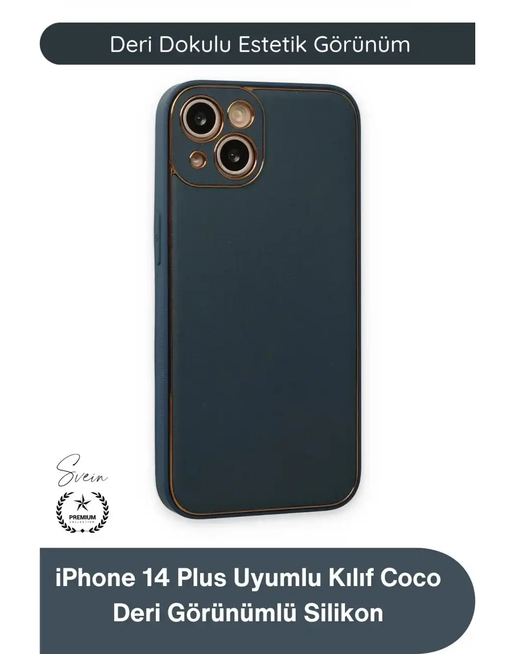 #Kılıf İphone 14 Plus Uyumlu Kılıf Coco Deri Görünümlü Silikon Kapak Darbe Emici Esnek Yumuşak Koruyucu Çizilme Önleyici Kamera Korumalı Şık İnce Kaymaz Premium Telefon Aksesuarı