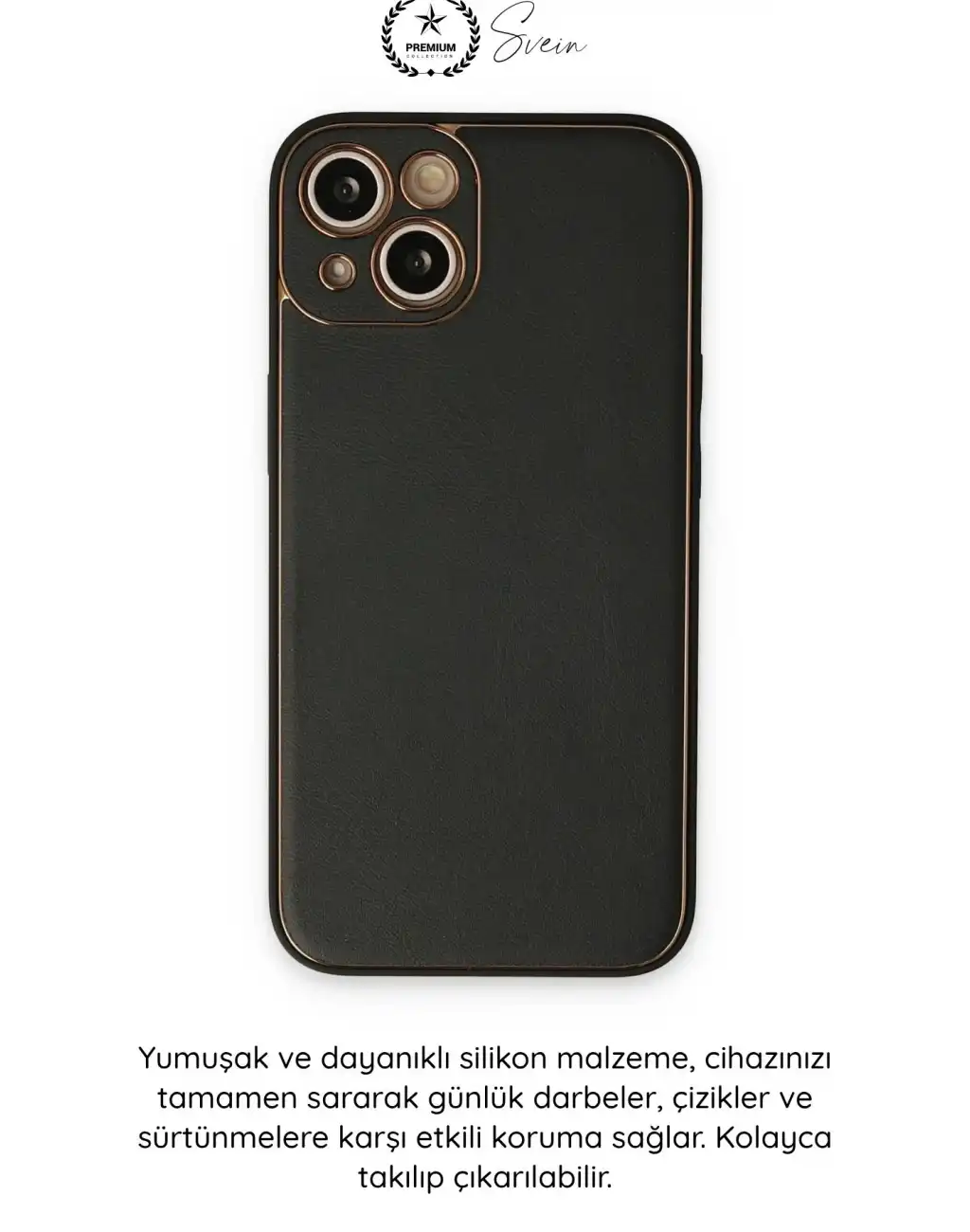 #Kılıf İphone 14 Plus Uyumlu Kılıf Coco Deri Görünümlü Silikon Kapak Darbe Emici Esnek Yumuşak Koruyucu Çizilme Önleyici Kamera Korumalı Şık İnce Kaymaz Premium Telefon Aksesuarı