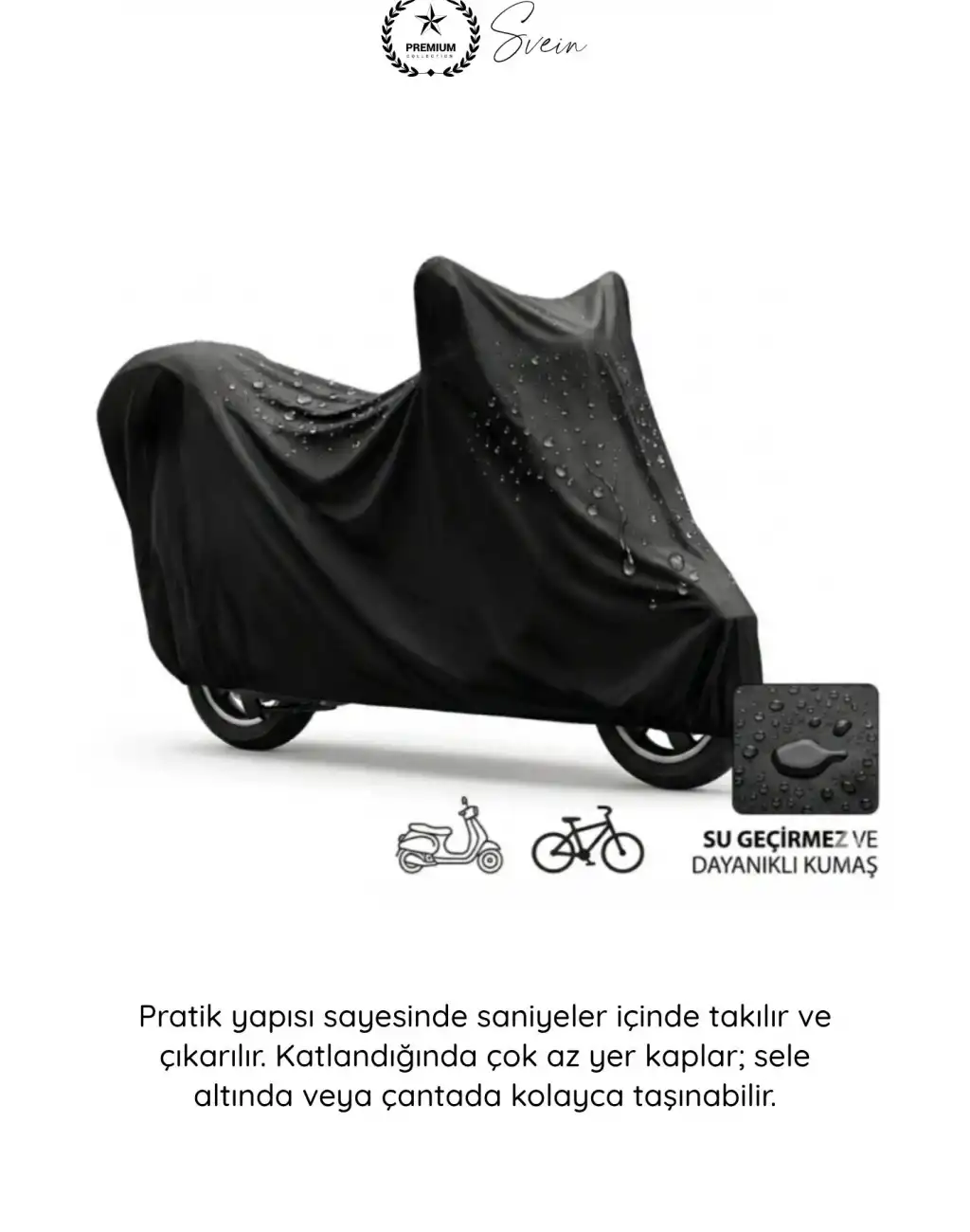 #Branda Motosiklet Scooter Koruma Brandası UV Korumalı Su Geçirmez Toz Önleyici Dış Mekan Dayanıklı Hafif Katlanabilir Güneş Yağmur Kar Çamur Dirençli Örtü Kılıf 180x120 cm Evrensel
