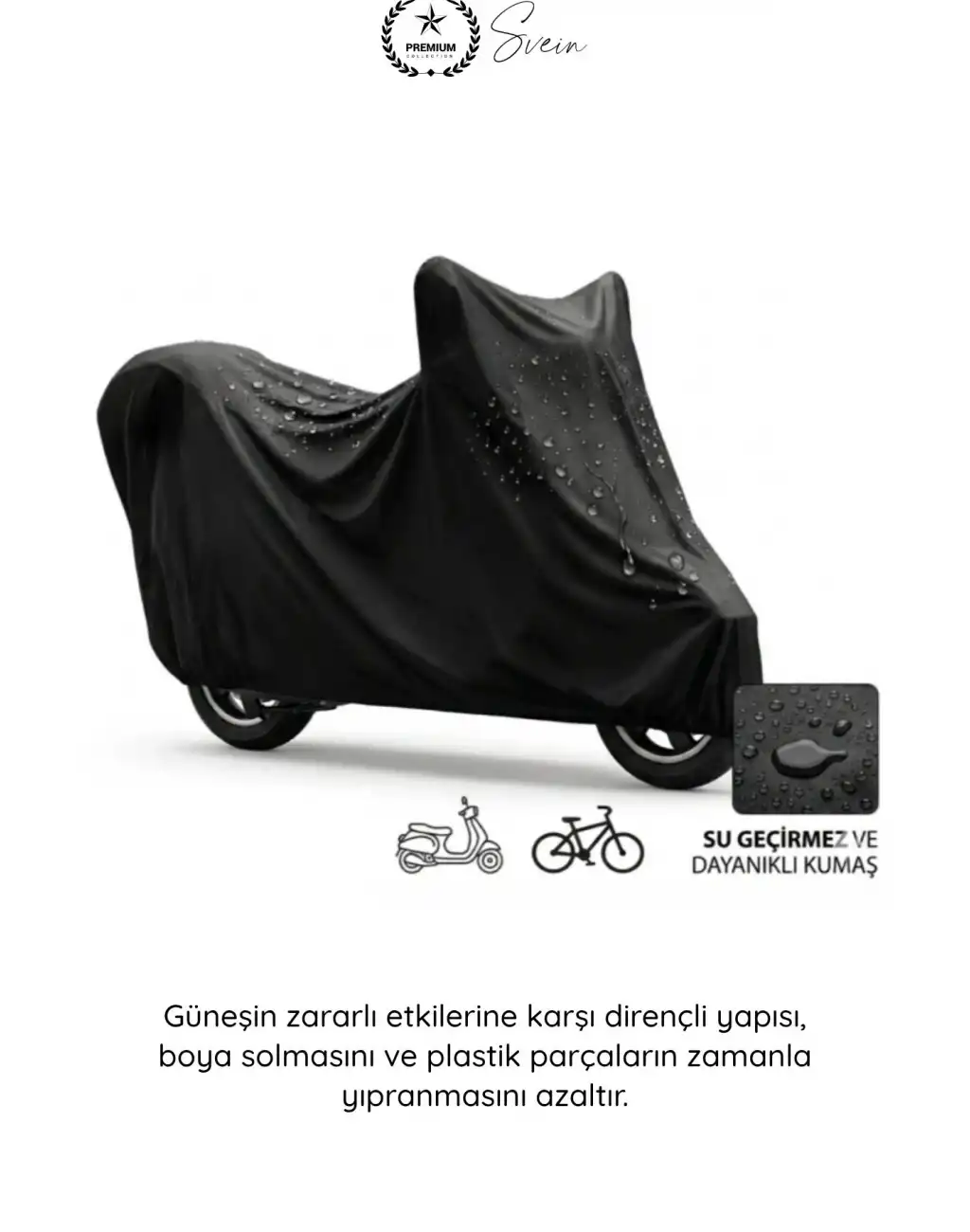 #Branda Motosiklet Scooter Koruma Brandası UV Korumalı Su Geçirmez Toz Önleyici Dış Mekan Dayanıklı Hafif Katlanabilir Güneş Yağmur Kar Çamur Dirençli Örtü Kılıf 180x120 cm Evrensel