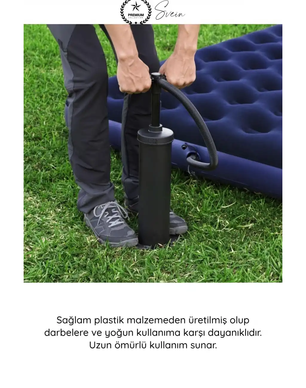#Pompa Büyük Boy Şişirme Pompası 48 Cm El Ayak Kullanımlı Manuel Hava Pompası Şişme Yatak Deniz Yatağı Bot Can Simidi Havuz Oyuncağı Kamp İçin Taşınabilir Dayanıklı Özel Sibop Başlıklı
