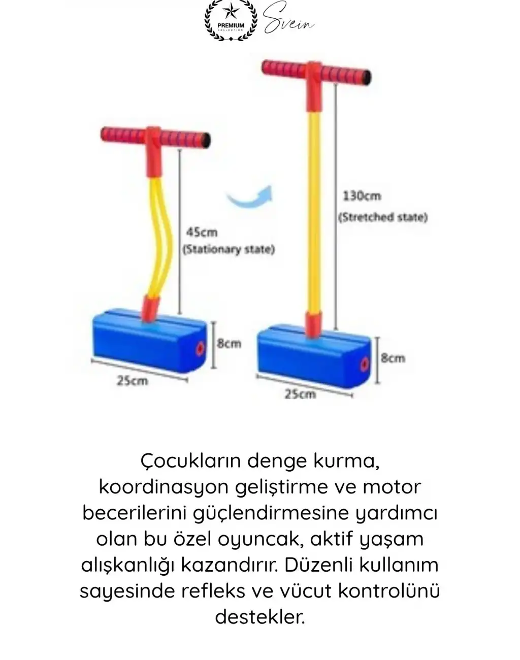 #Zıpzıp Zıplama Çubuğu Oyuncak Çocuk Denge Geliştirici Köpük Saplı Eğlenceli Zıp Zıp Atlama Oyunu Kaymaz Tutma Kollu Elastik Yaylı Aktivite Egzersiz Hareket Oyuncağı İç Dış Mekan Kullanımı