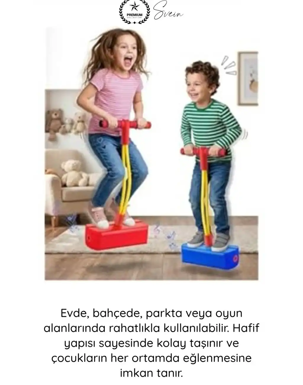 #Zıpzıp Zıplama Çubuğu Oyuncak Çocuk Denge Geliştirici Köpük Saplı Eğlenceli Zıp Zıp Atlama Oyunu Kaymaz Tutma Kollu Elastik Yaylı Aktivite Egzersiz Hareket Oyuncağı İç Dış Mekan Kullanımı