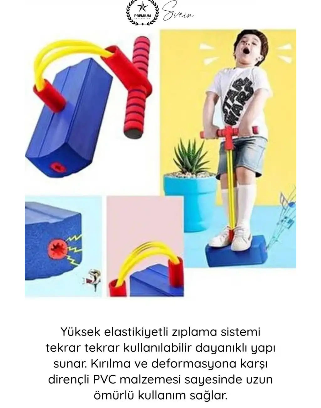 #Zıpzıp Zıplama Çubuğu Oyuncak Çocuk Denge Geliştirici Köpük Saplı Eğlenceli Zıp Zıp Atlama Oyunu Kaymaz Tutma Kollu Elastik Yaylı Aktivite Egzersiz Hareket Oyuncağı İç Dış Mekan Kullanımı