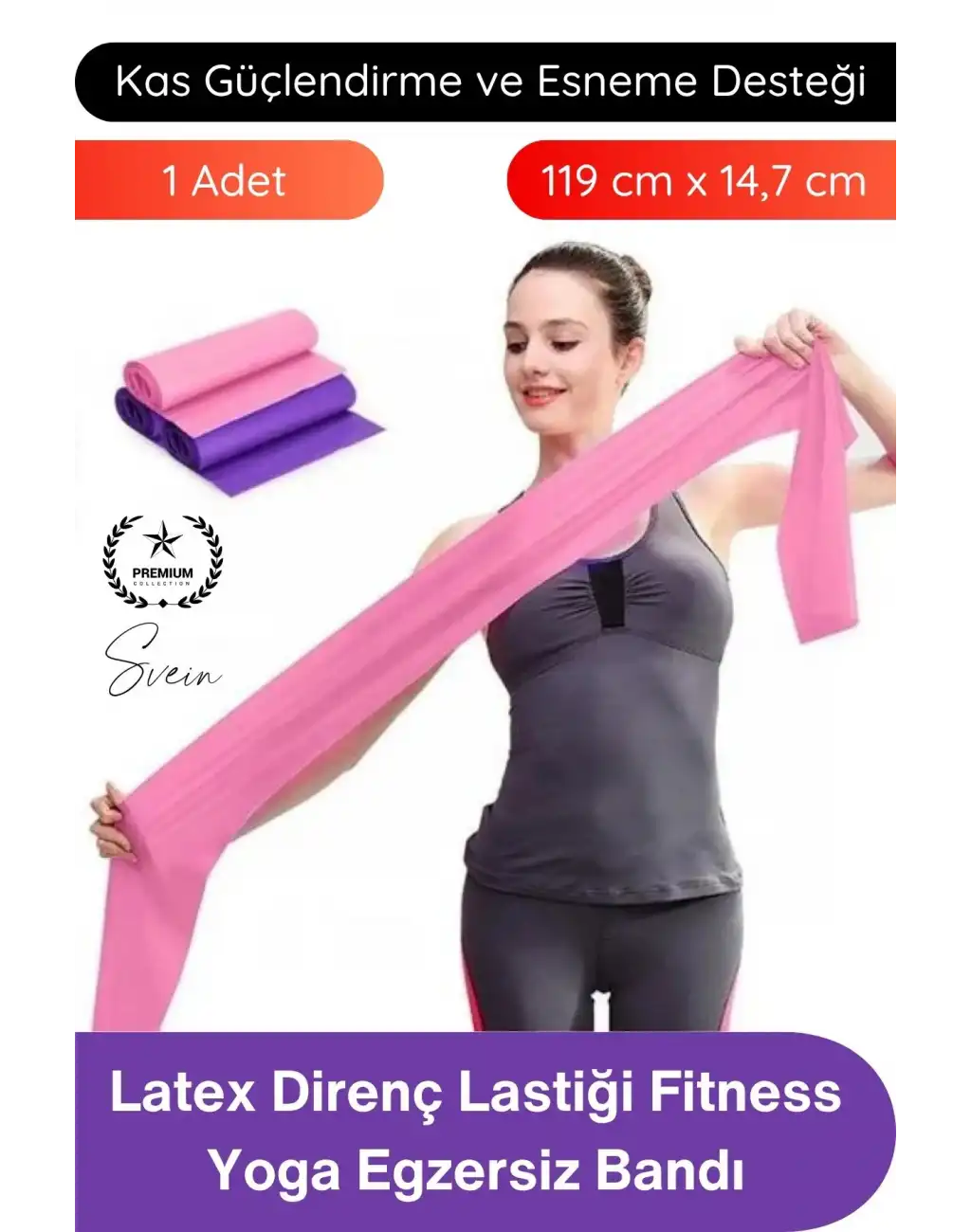 #PilatesBandı Pilates Bandı Latex Direnç Lastiği Fitness Yoga Egzersiz Esneme Kas Güçlendirme Spor Bandı Dayanıklı Elastik Antrenman Pilates Aerobik Isınma Ev Spor Ekipmanı 119x14.7 cm