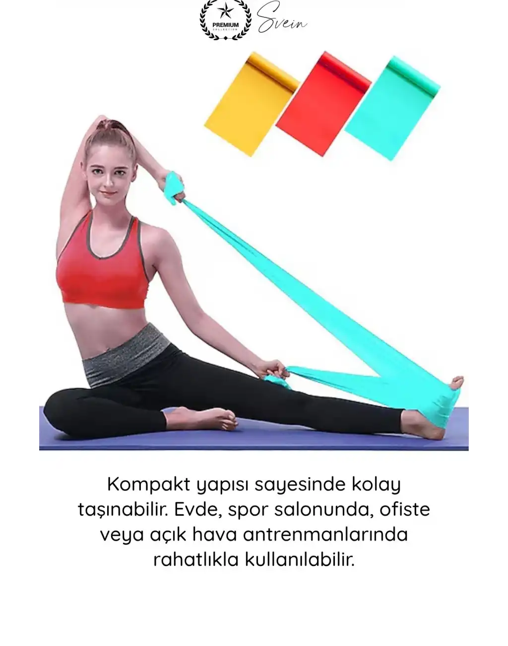 #PilatesBandı Pilates Bandı Latex Direnç Lastiği Fitness Yoga Egzersiz Esneme Kas Güçlendirme Spor Bandı Dayanıklı Elastik Antrenman Pilates Aerobik Isınma Ev Spor Ekipmanı 119x14.7 cm