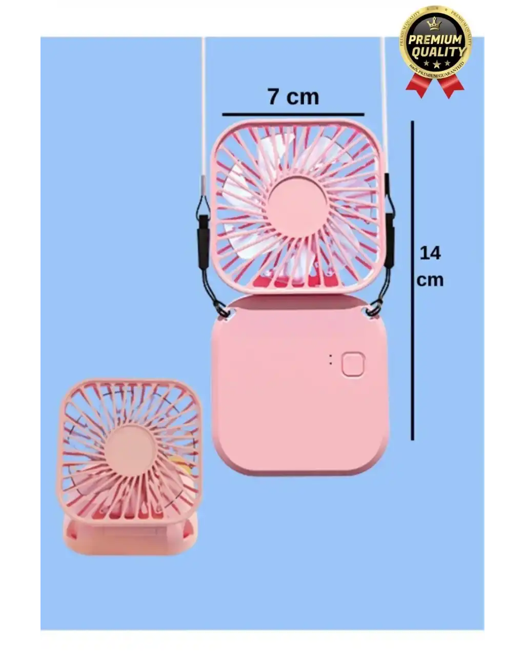 Çok Fonksiyonlu Taşınabilir Sessiz Serinletici Şarjlı Fan Masaüstü Ve Boyun Askılı Mini Vantilatör