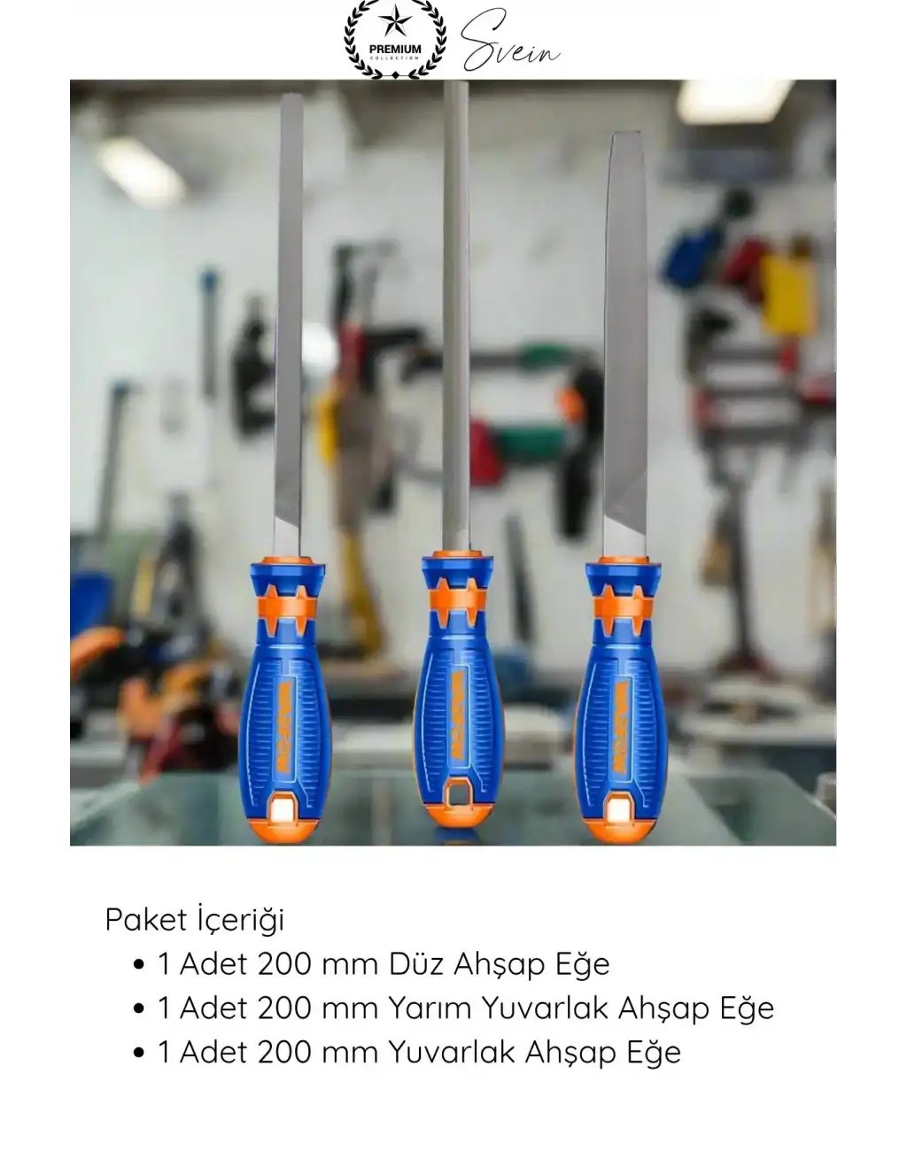 #EğeSeti 3 Parça Ahşap Eğe Seti 200 mm Orta Pürüzlü Düz Yarım Yuvarlak Yuvarlak Törpü Ergonomik Sap Karbon Çelik Marangoz Mobilya Oyma Zımparalama El Aleti Profesyonel