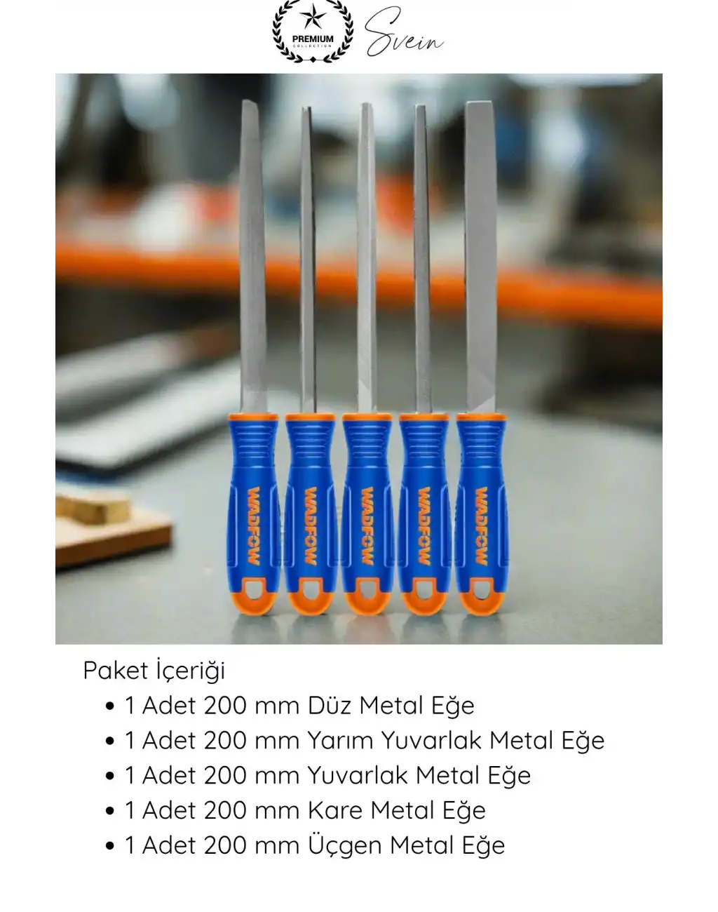 #EğeSeti 5 Parça Metal Eğe Seti 200 mm Karbon Çelik Orta Pürüzlü Düz Yuvarlak Yarım Yuvarlak Kare Üçgen Törpü Ergonomik Sap Demir Çelik Bakır Alüminyum El İşleme Profesyonel