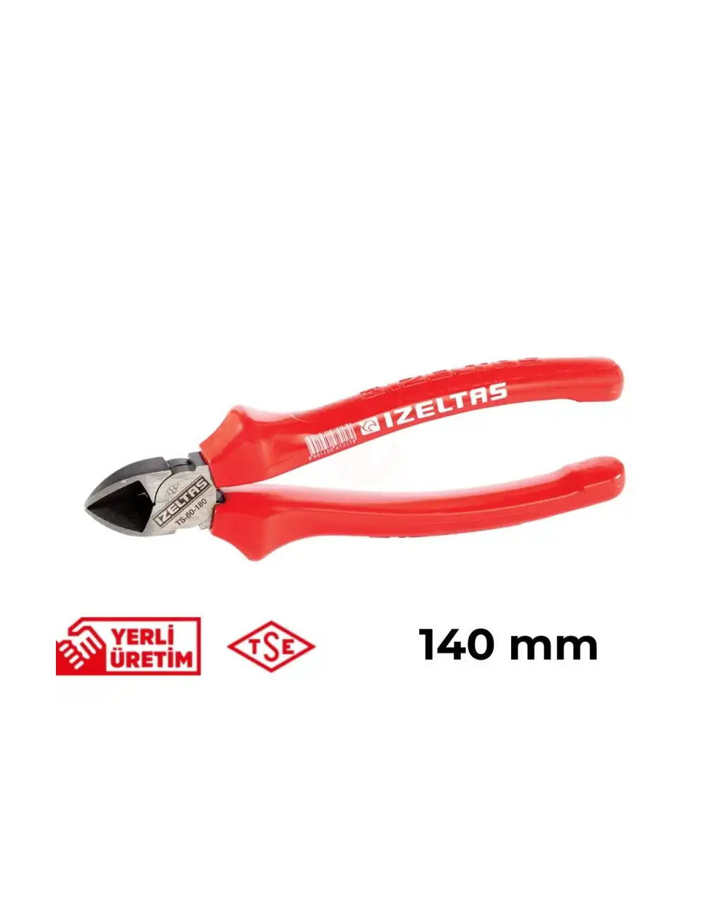 İzeltaş Yan Keski Opak Seri 140 mm Ergonomik Kaymaz Sağlam Tutuş Günlük ve Profesyonel Kullanım Elektrik Kablo Sıyırma Kesme Aleti