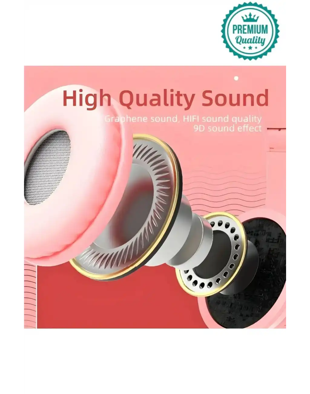 Kablosuz Gürültü Engelleyen Bluetooth Işıklı Mikrofonlu Kedi Kulaklı Sevimli Oyun Müzik Kulaklığı