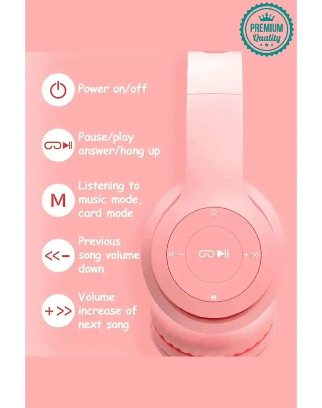 Kablosuz Gürültü Engelleyen Bluetooth Işıklı Mikrofonlu Kedi Kulaklı Sevimli Oyun Müzik Kulaklığı