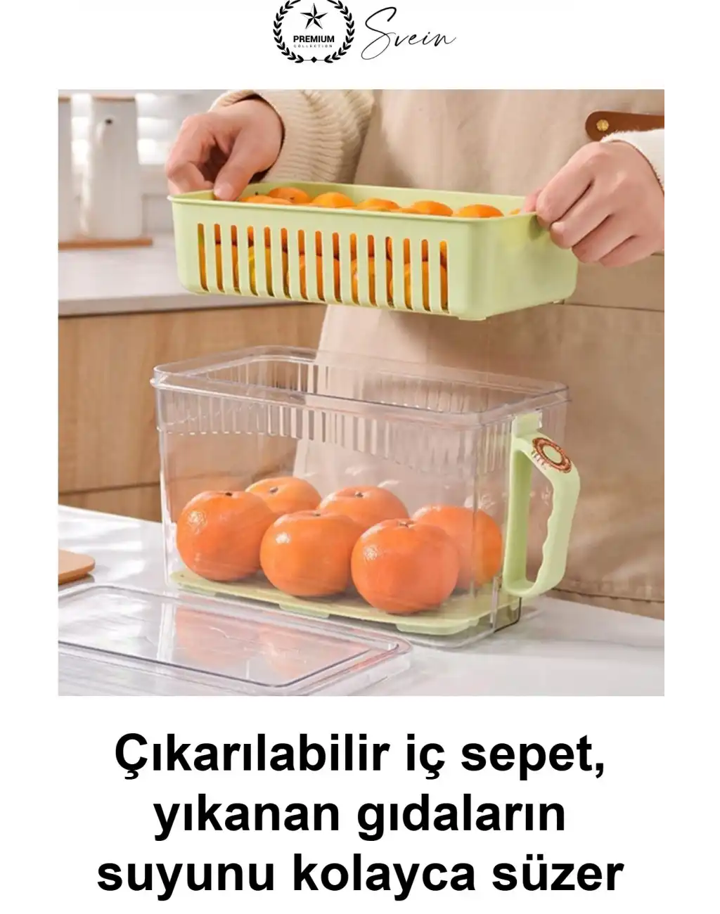 #BuzdolabıSaklamaKabı Vakumlu Kapaklı Süzgeçli Buzdolabı Saklama Kabı Şeffaf Sebze Meyve Organizeri Saplı Düzenleyici Kutu Mutfak Kiler Dolap İçi Erzak Gıda Muhafaza Sızdırmaz Tazelik Koruyucu Sepetli
