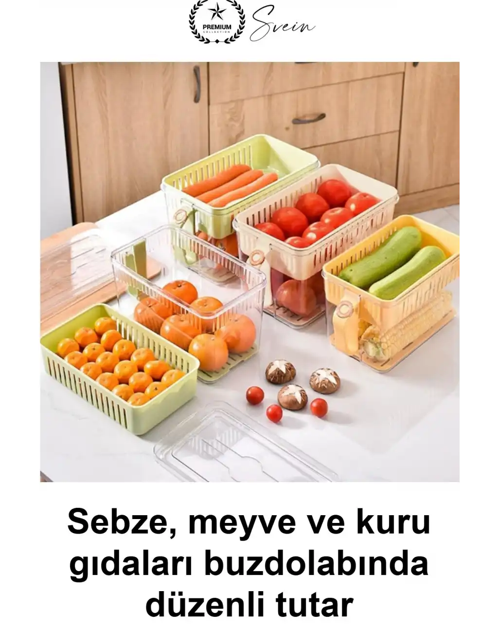#BuzdolabıSaklamaKabı Vakumlu Kapaklı Süzgeçli Buzdolabı Saklama Kabı Şeffaf Sebze Meyve Organizeri Saplı Düzenleyici Kutu Mutfak Kiler Dolap İçi Erzak Gıda Muhafaza Sızdırmaz Tazelik Koruyucu Sepetli